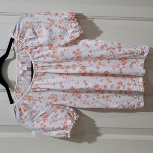 LC Lauren Conrad Orange Floral Top size XS